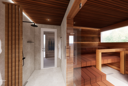 Sisustussuunnittelu Kylpyhuone ja sauna. Saija Köresaar Design.