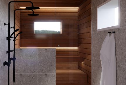 Sisustussuunnittelu Kylpyhuone ja sauna. Saija Köresaar Design.