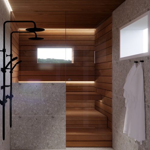 Sisustussuunnittelu Kylpyhuone ja sauna. Saija Köresaar Design.